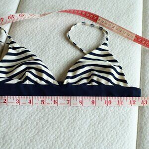 COS Minimal Triangle Nautical Striped Bikini Top